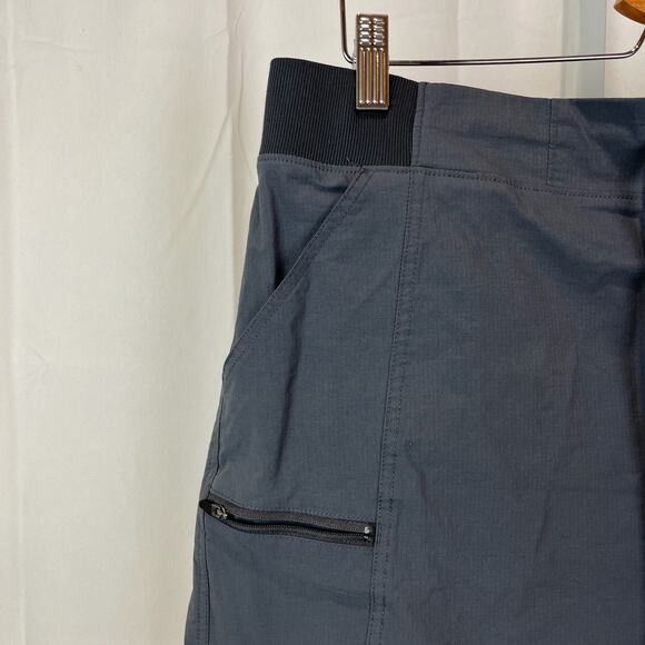 EDDIE BAUER  Size XL Pull On Skort Skirt with Shorts Nylon Ripstop Gray - Picture 4 of 9